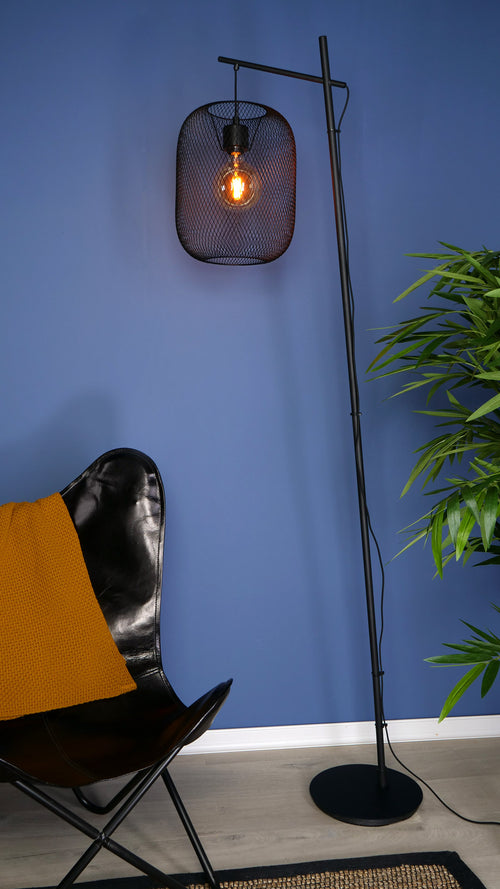 EGLO vloerlamp Wrington - e27 - 194 cm - zwart