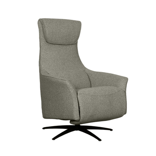 LABEL51 Elektrische Fauteuil Lund - Grijs/Zwart - 74x83x112cm