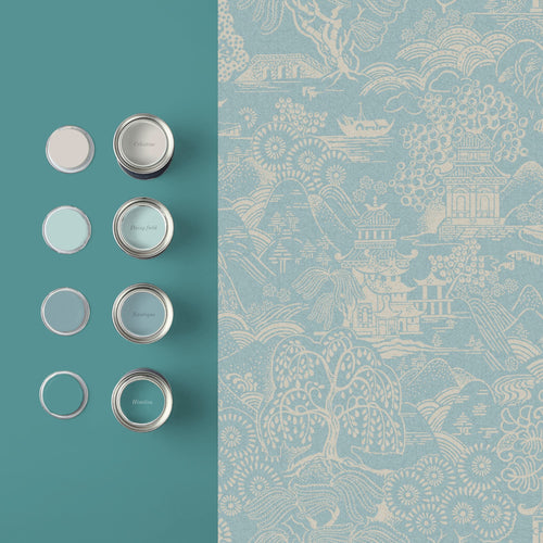 Graham & Brown Vliesbehang - Basuto Duck Egg - 10mx53cm