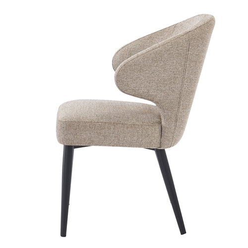 Livingfurn eetkamerstoel Donna - Velvet - beige - 2 stuks