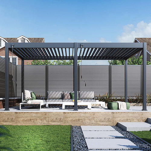Garden Impressions Pergola bioclimatic tuinpaviljoen 300x530xH255 cm - antraciet