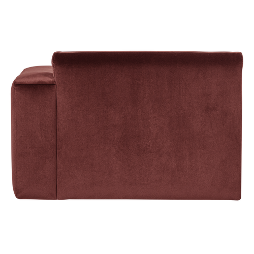 WOOOD chaise longue bank rechts Mojo Base - Velvet - K.bruin - 74x112x162