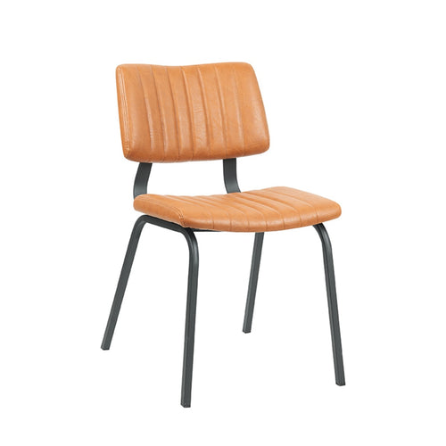 LABEL51 Eetkamerstoel Gusto - Cognac PU-Leer - Set van 2 - vtwonen shop