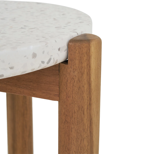 Artichok Teresa Houten Tuin Bijzettafel Naturel - Ø 37 cm