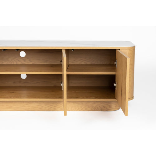 Housecraft Living Almira Dressoir Laag 180 cm Hout/ Marmerlook Naturel