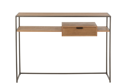 J-Line console 1 Lade - hout/metaal - naturel