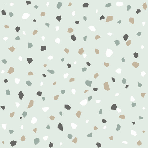 ESTAhome behang terrazzo mintgroen, wit en grijs - 0,53 x 10,05 m - 139036 - vtwonen shop