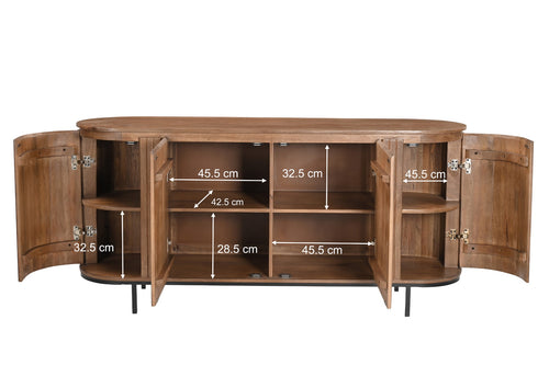 Livingfurn dressoir Noor Natural - 170cm - mangohout - vtwonen shop