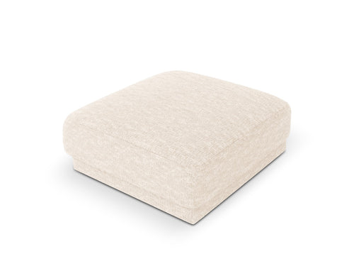 Micadoni Poef Miley structurele stof ivoor - 90x90x40cm