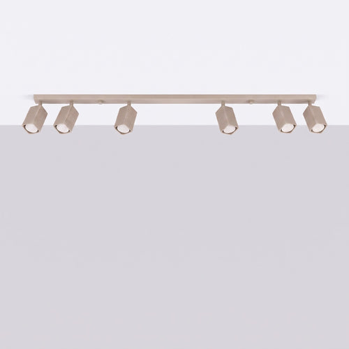 Sollux Lighting Plafondlamp RAYO 6L taupe - 117x6x16,5cm