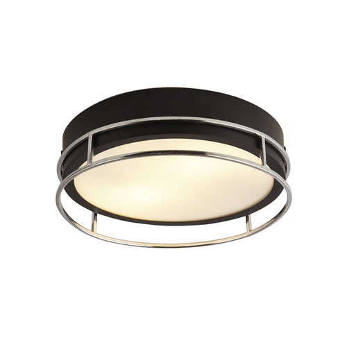 Searchlight plafondlamp Phoenix - 2 lichts - 30  x 9.5   cm - zwart