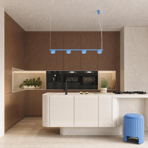 Sollux Lighting Kroonluchter RIFF 4 azuurblauw Gx53 - 122x10x208cm