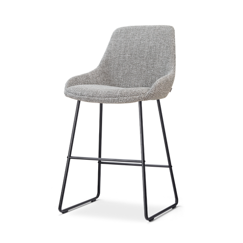 Nolon Nino-Isa barkruk grijs blend - zwart onderstel - 65 cm