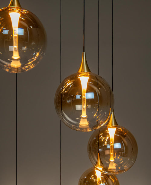 Lucide hanglamp GISELA - Geïntegreerde LED - Amber