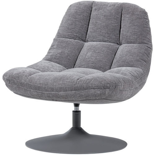 WOOOD draaifauteuil Elvi - Chenille Structuur - Lichtgrijs - 81x73x84 - vtwonen shop