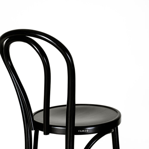 Fameg Vienna Thonet No. 18 houten barkruk black stained - 65 cm - vtwonen shop
