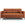 Cosmopolitan Design Bank Bali 2-zits, structurele stof, donkergrijs - 96x152x75cm