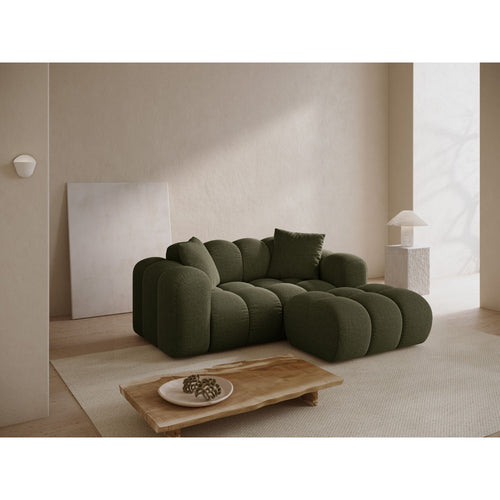 Cosmopolitan Design - Rechter hoekbank Treno 2-zits, chenille groente - 164x180x70cm