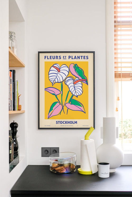 Zoe - Fleurs et Plantes - Stockholm - PSTR studio Kunst Poster - vtwonen shop