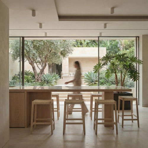 Furnhouse barkruk Ida - Witte olie - Set van 2