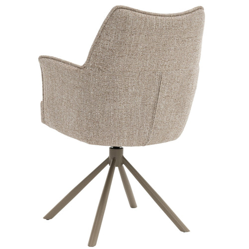 DÉJA Living Eetkamerstoel Zayn - Beige/Taupe - Draaibaar - Set van 2 - vtwonen shop