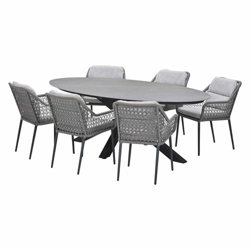 Garden Impressions tuinset Pemba - Scot - Napoli sand - 230x115 cm - 7-delig