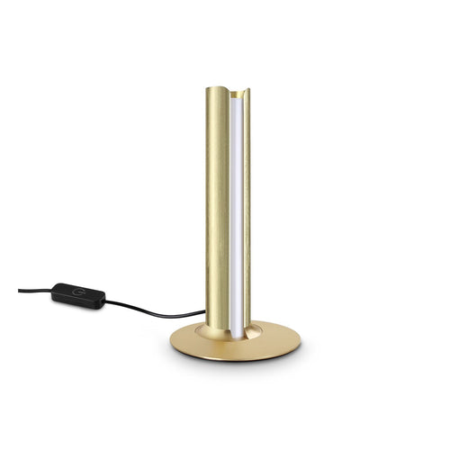 Ideal Lux DORICA Geïntegreerde LED-tafellamp, messing, 930lm, 3000K, dimbaar