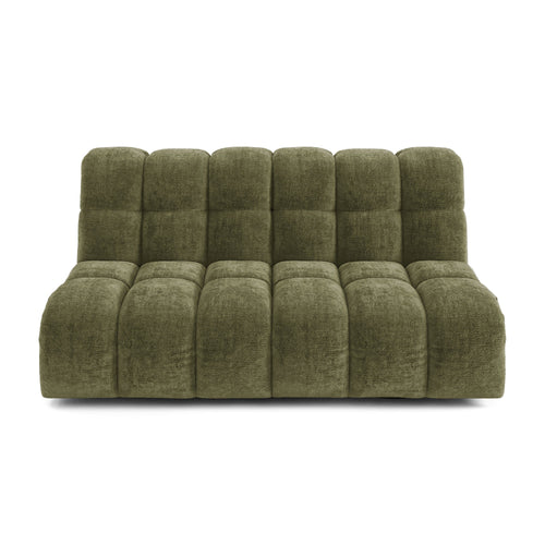 Premium Interiors - Bank SEVEN - gewaafd fluweel vintage groen 162cm