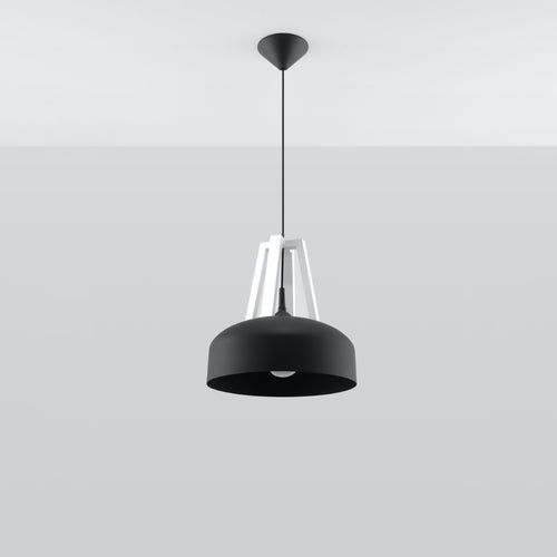 Sollux Lighting Hanglamp CASCO zwart/wit - 30x30x85cm