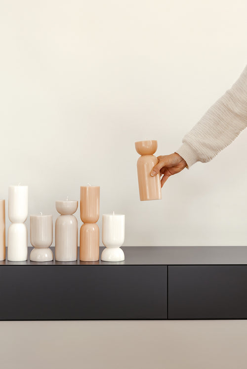 Originalhome kaars organische vorm - roomwit - S - vtwonen shop