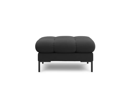 Cosmopolitan Design Poef Bali structurele stof, donkergrijs - 60x60x41cm