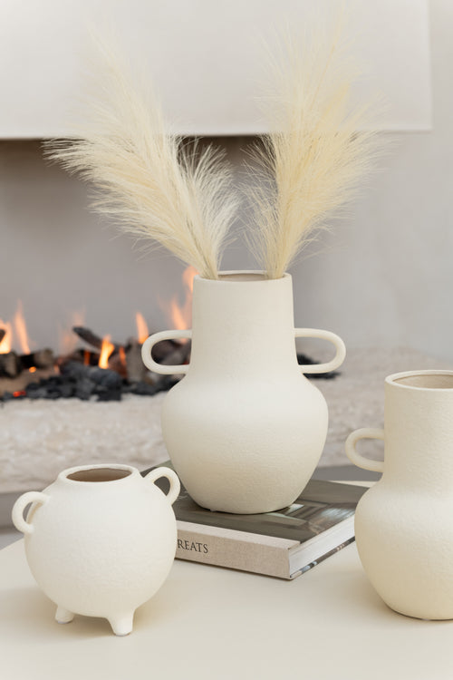 J-Line vaas Kruik Rond - keramiek - beige -  Ø 16.5 cm - vtwonen shop