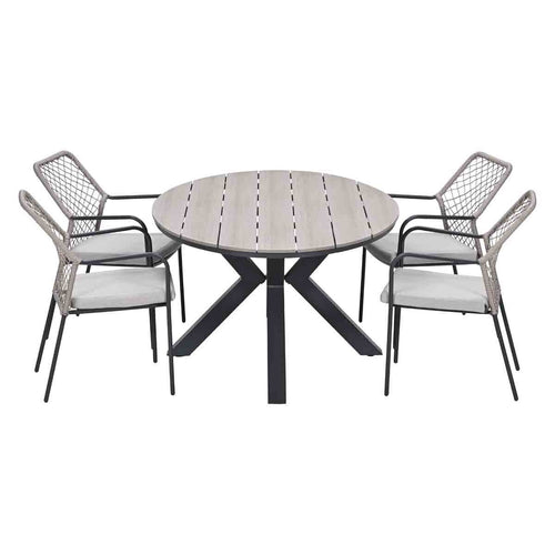 Garden Impressions Tuinset Ross 5-delig - Tulli tuintafel 180x115 cm
