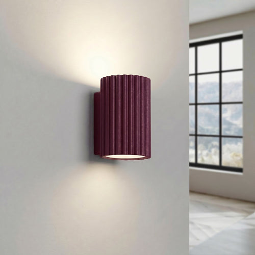 Sollux Lighting Wandlamp KARBON 10 bordeaux - 6,5x8,5x10cm
