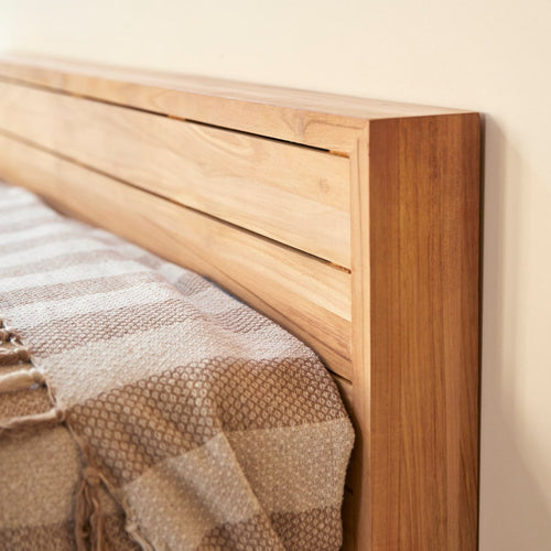 Tikamoon Bed van massief teakhout 160 x 200 cm - Naturel - vtwonen shop