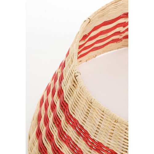Mica Decorations Kerstboomrok - H25 x Ø60 cm - Rotan - Beige, Rood