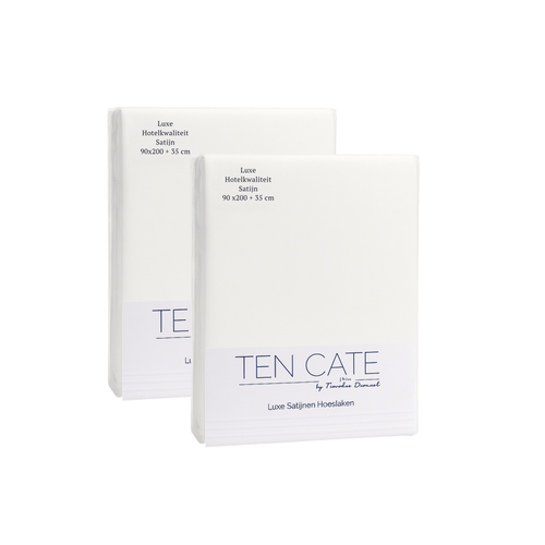 Ten Cate hoeslaken - 100% katoensatijn - 180x200 - naturel - vtwonen shop