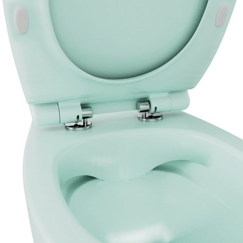 Isvea Wc Toilet Badkamer Hangend Mint Groen Inclusief Softclose Toiletbril - vtwonen shop