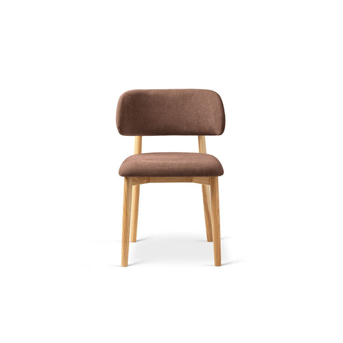 Set van 2 stoelen Evan chenille donkerroze - 51x49.5x77cm