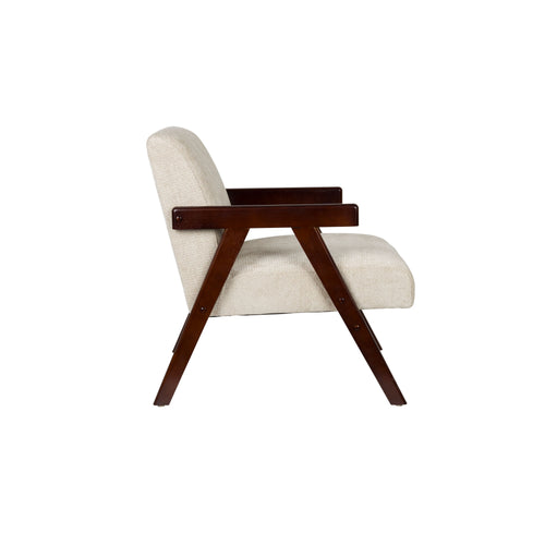 Housecraft Living Panadero Fauteuil met armleuning Hout Bruin donker/ Beige - vtwonen shop