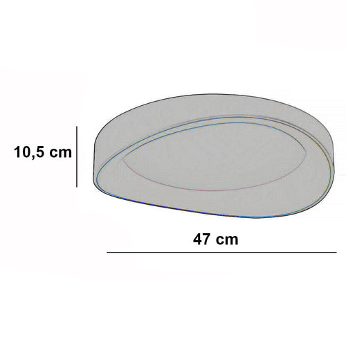 Freelight plafondlamp Duna - 1 lichts - 47.5  x 10.5   cm - zwart - vtwonen shop