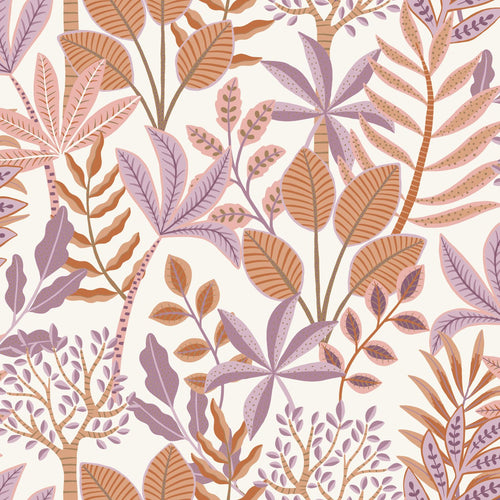 ESTAhome behang bladeren lila paars en oranje - 50 x 900 cm - 131492 - vtwonen shop