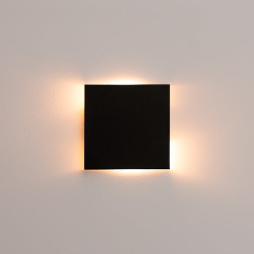 Sollux Lighting Wandlamp VANTA zwart - 15x2,4x15cm