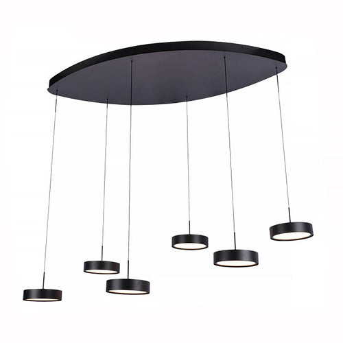 Freelight hanglamp Alieno - 6 lichts - 120  x 150   cm - zwart