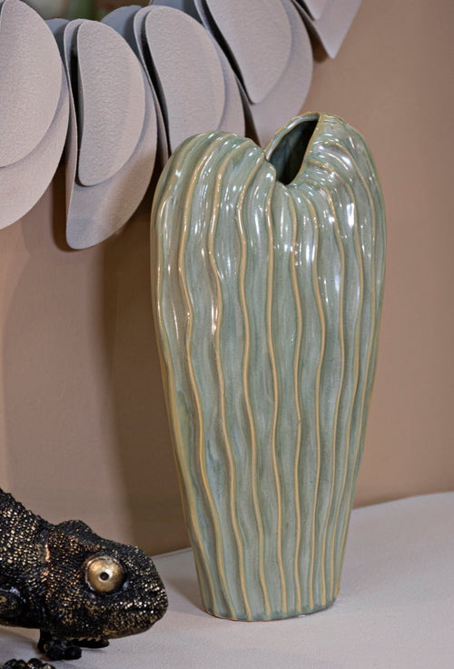 Mauro Ferretti vaas - 22x10x39 cm - groen