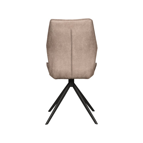 LABEL51 Eetkamerstoel Comfy - Taupe Stof - Zithoogte 47cm - Set van 2 - vtwonen shop