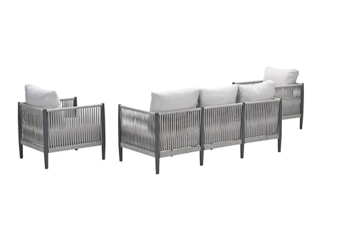 Diamo loungeset - 3-delig - carbon black - grey sand - valley sand