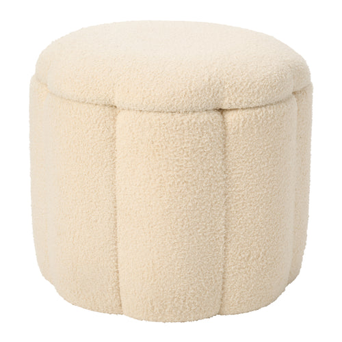 Petite Amélie Opbergpoef Fleur - XL | Beige - vtwonen shop