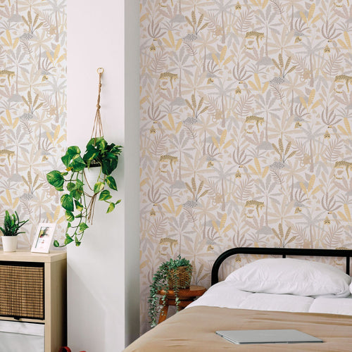 Sanders & Sanders behang jungle dieren beige, grijs en wit - 53 cm x 10.05 m - 640632