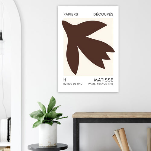 Artfulprints  Matisse – Shapes in the air brown   poster 70x100 cm